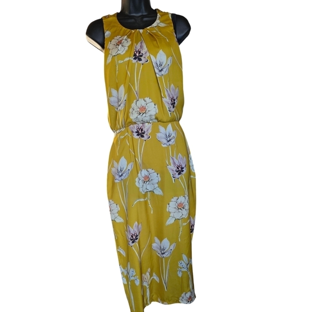 Asos back twist floral midi dress